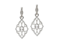 18kt white gold Baroque earring with white topaz and .69 ct diamonds. Available in white, yellow, or rose gold.
